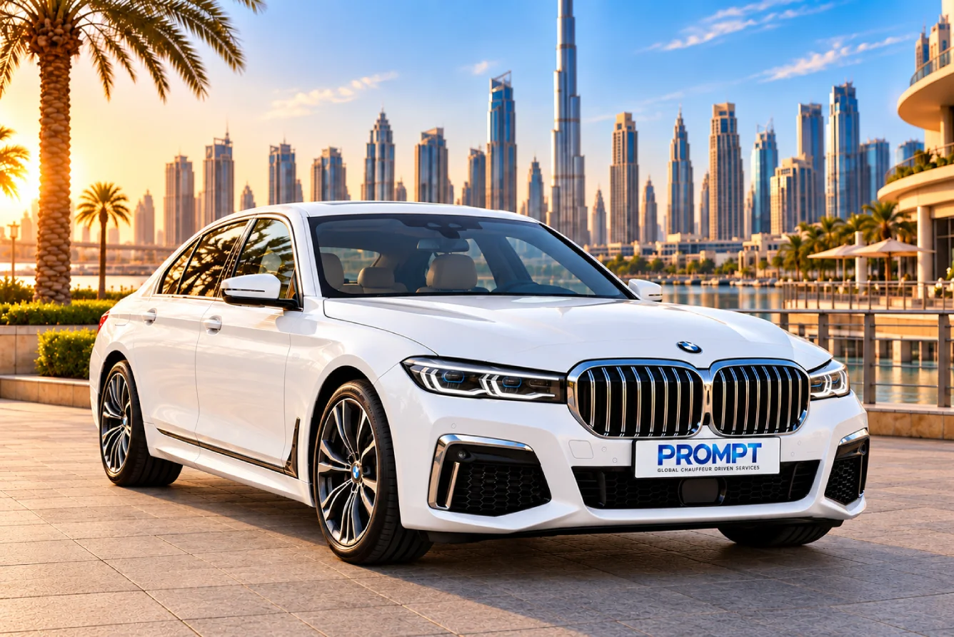 BMW 735Li with driver