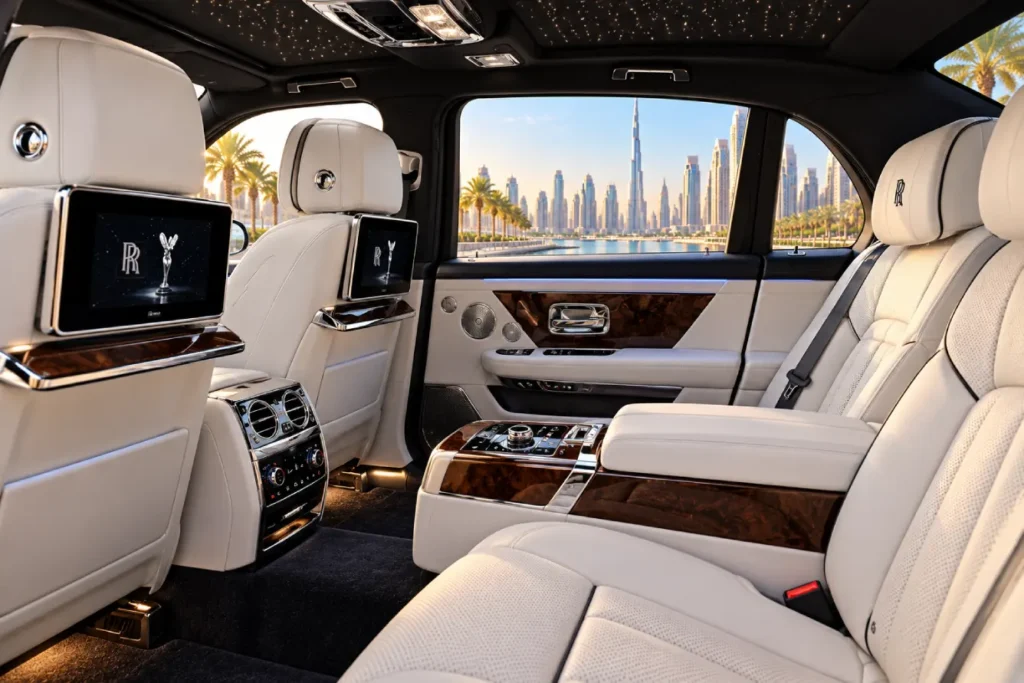 Rolls-Royce Ghost with Dubai Skyline