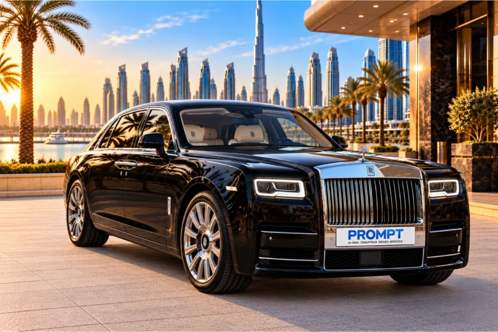 Rolls Royce Phantom with driver